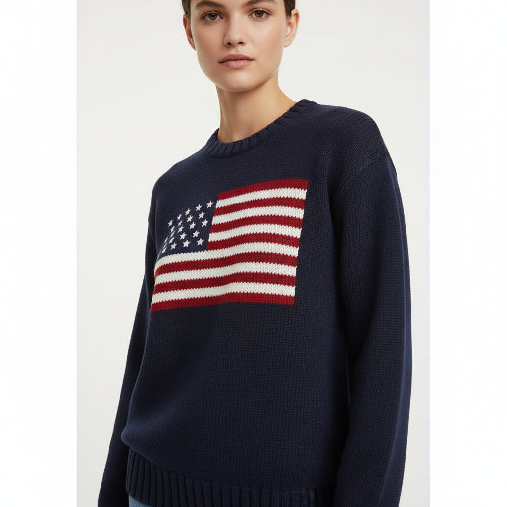 Sofie | Maglione con Bandiera Americana