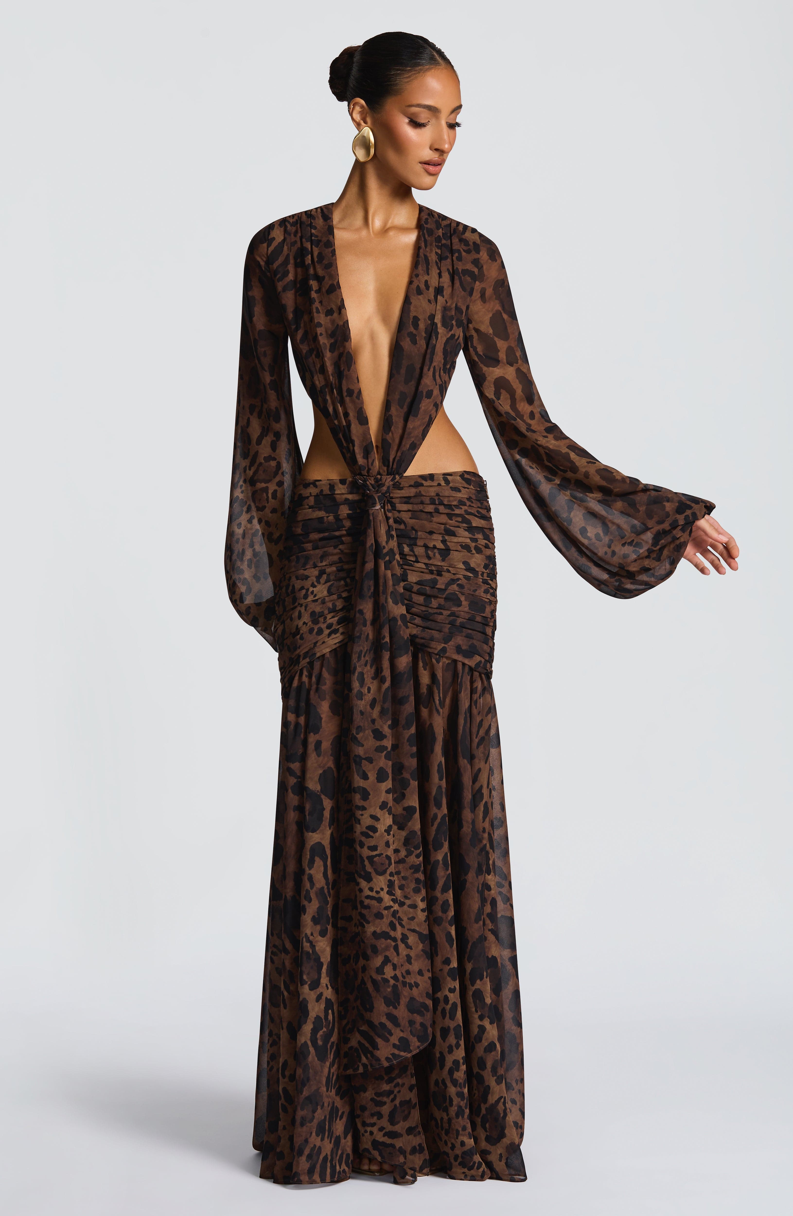 Abito Maxi Andrina - Stampa Leopardo