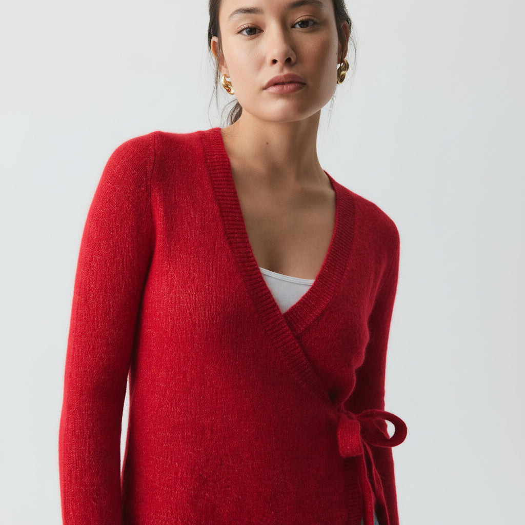 cardigan avvolgente lavorato a maglia