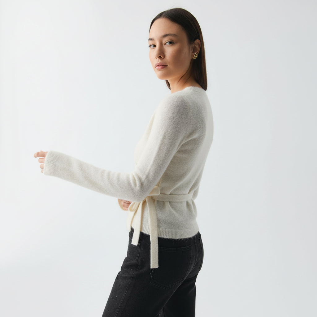 knitted wrap cardigan