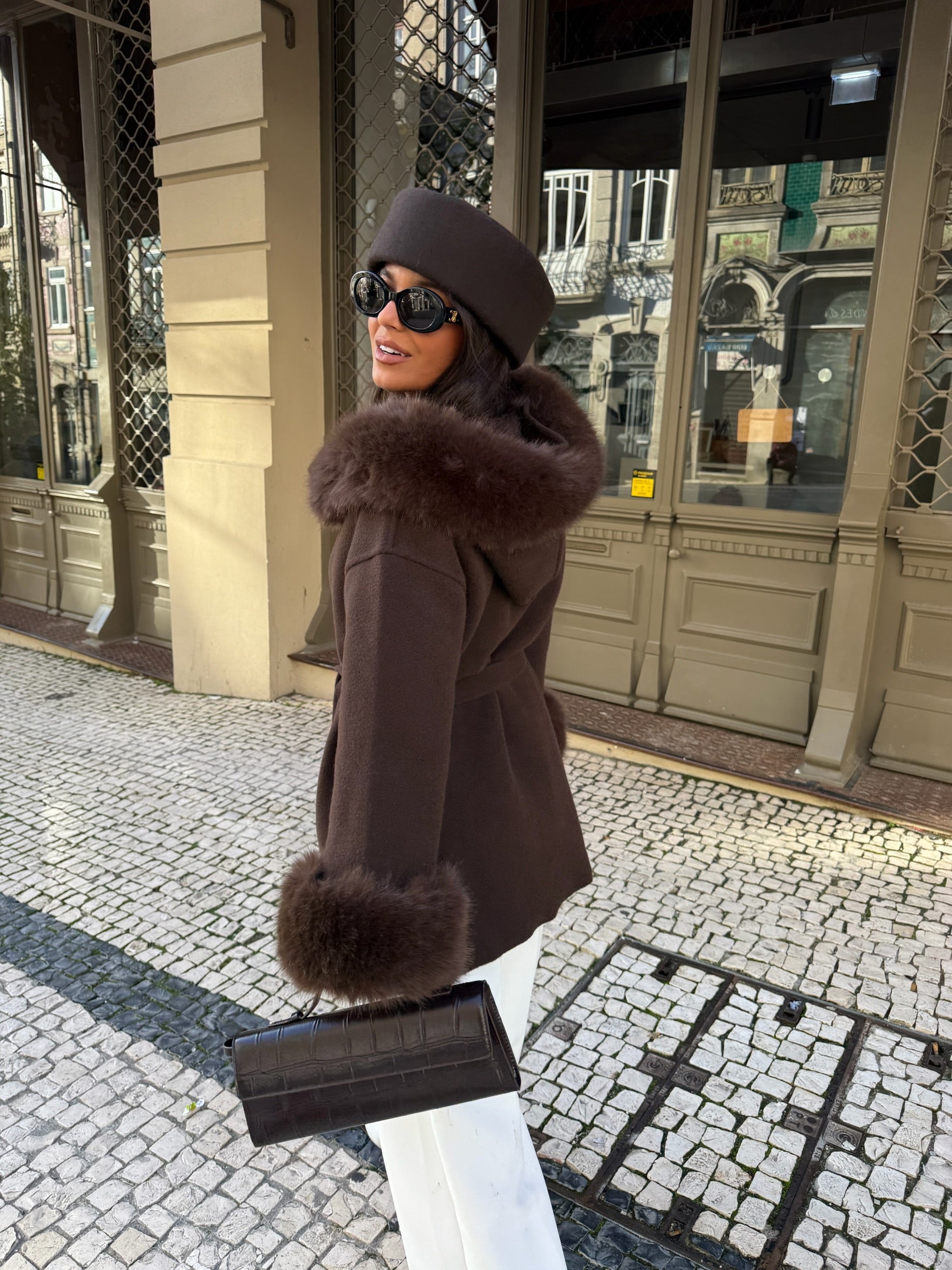 Turim Fur Coat in Brown