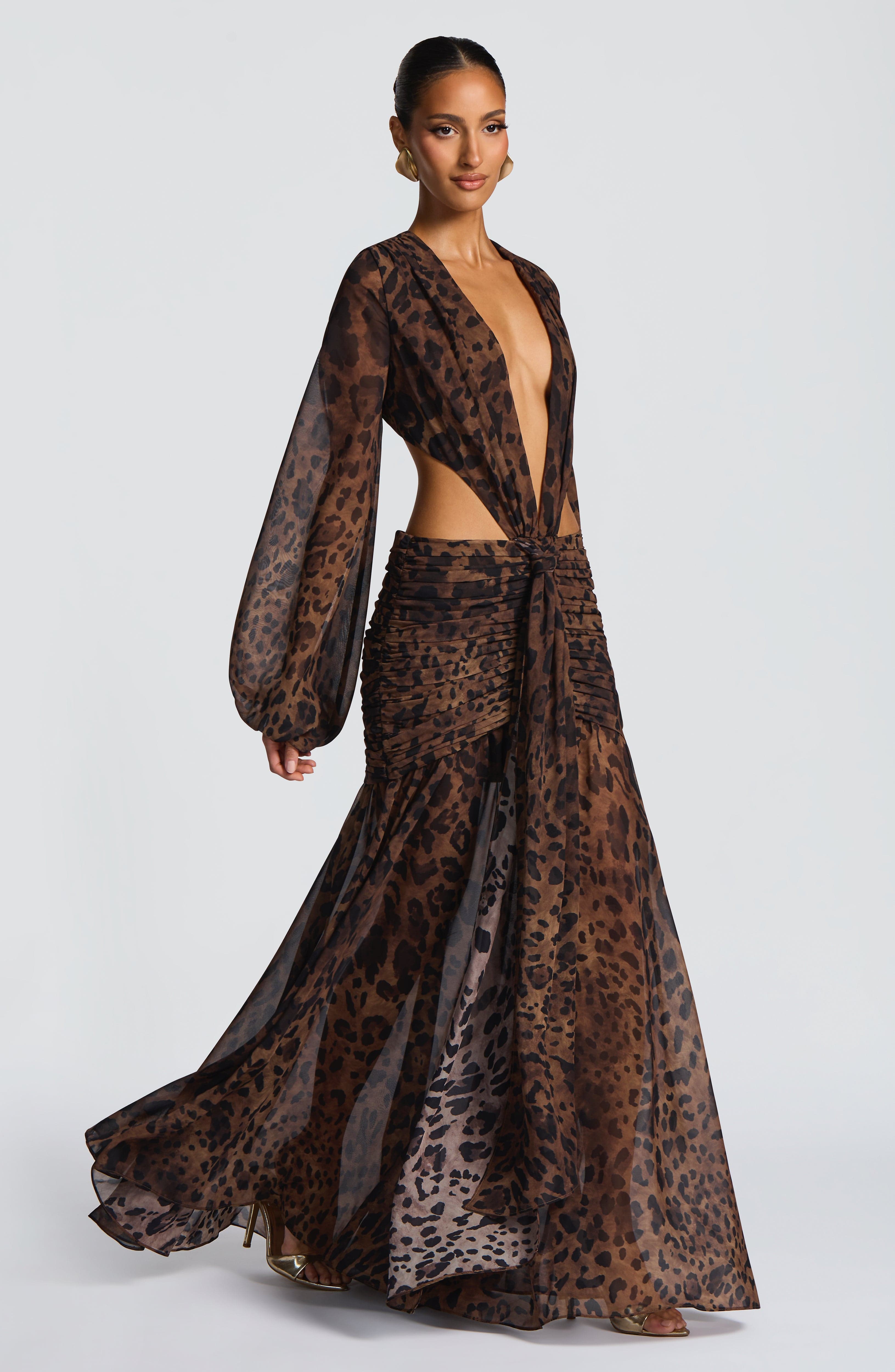 Abito Maxi Andrina - Stampa Leopardo